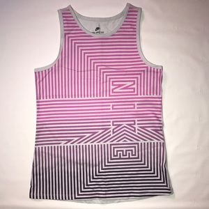 New! Nike Girls Pink & Purple Stripe Athletic Tank